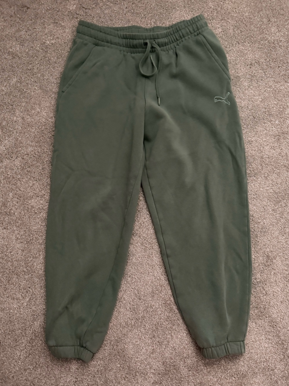 Puma Sage Green Fleece Joggers women’s medium